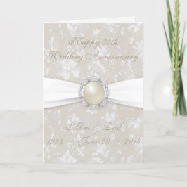 Tarjeta de Felicitación por 30 Aniversario de Boda