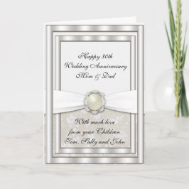 Tarjeta de Felicitación por 30 Aniversario de Boda