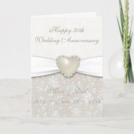 Tarjeta de Felicitación por 30 Aniversario de Boda