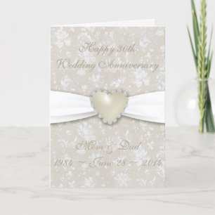Tarjeta de Felicitación por 30 Años de Bodas de Da