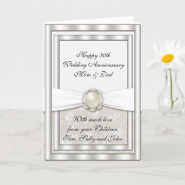Tarjeta de Felicitación por 30 Años de Bodas de Da