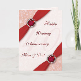 Tarjeta de Felicitación por 40 Aniversario de Boda