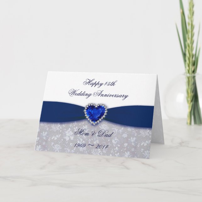 Tarjeta de felicitación por 45º aniversario de bod (Anverso)