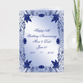 Tarjeta de Felicitación por 45 Aniversario de Boda