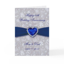 Tarjeta de felicitación por 45 años de boda con Da