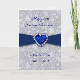 Tarjeta de felicitación por 45 años de boda con Da