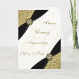 Tarjeta de Felicitación por 50 Aniversario de Boda