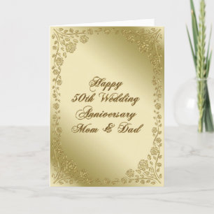 Tarjeta de Felicitación por 50 Aniversario de Boda