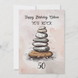 Tarjeta de felicitación por 50 cumpleaños You Rock