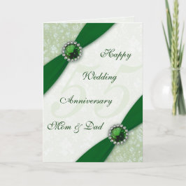 Tarjeta de Felicitación por 55 Aniversario de Boda