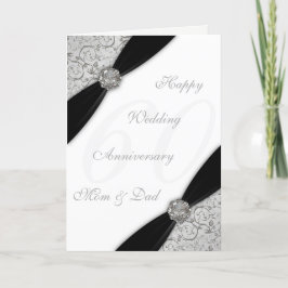 Tarjeta de Felicitación por 60 Aniversario de Boda