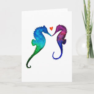 Tarjeta de felicitación por amor al caballito de m