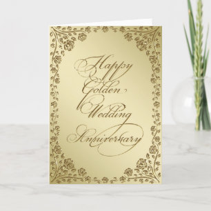 Tarjeta de Felicitación por Bodas de Oro