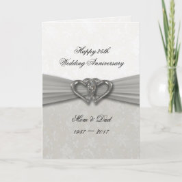 Tarjeta de Felicitación por Bodas de Plata a los 2