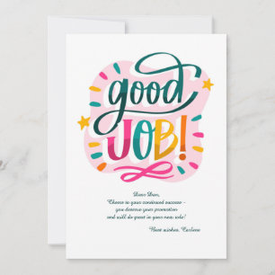Tarjeta de Felicitación por Buen Trabajo