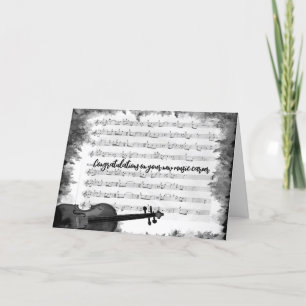 Tarjeta de felicitación por carrera musical