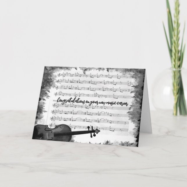 Tarjeta de felicitación por carrera musical (Anverso)