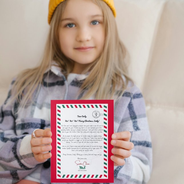 Tarjeta de felicitación por carta de Santa Claus (Subido por el creador)