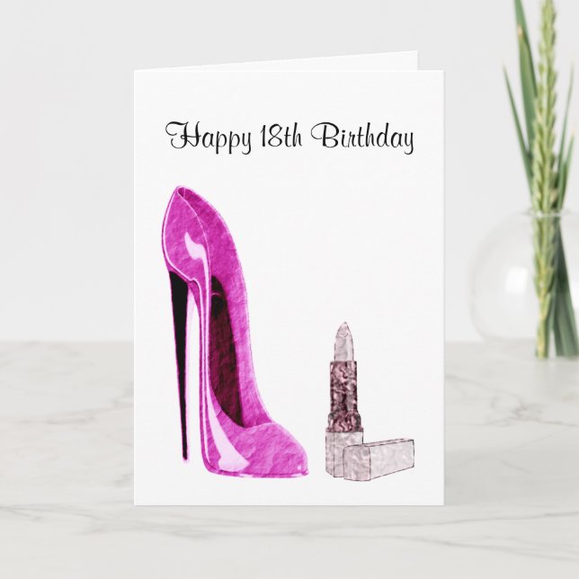 Tarjeta de felicitación por cumpleaños 18 con Stil (Anverso)