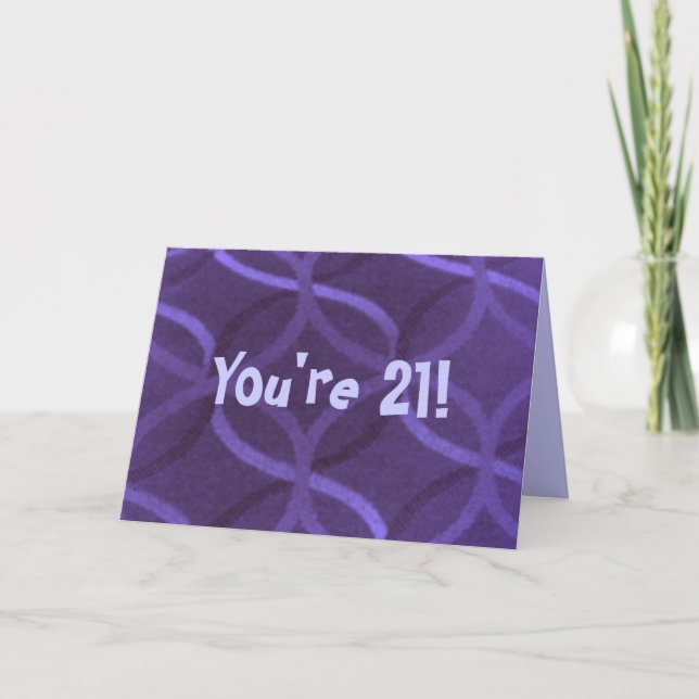 Tarjeta de felicitación por cumpleaños 21 (Anverso)