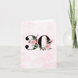 Tarjeta de felicitación por cumpleaños 30 - Edad f