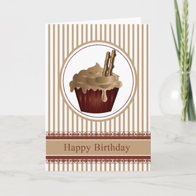 Tarjeta de felicitación por cumpleaños - Café con  (Anverso)