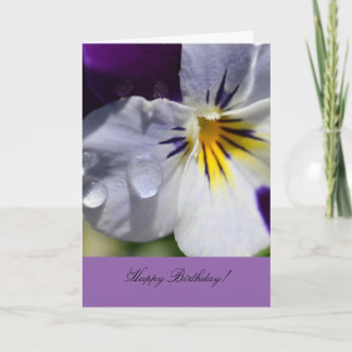 Tarjeta de felicitación por cumpleaños con flor de