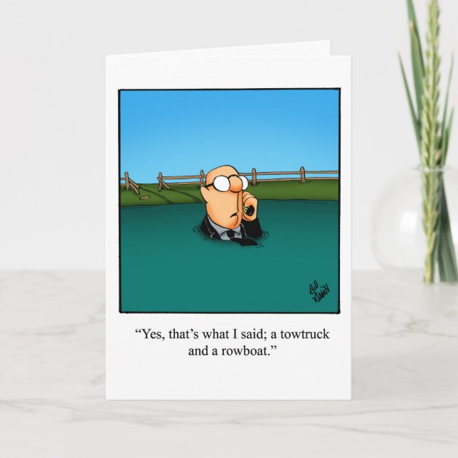 Tarjeta de felicitación por cumpleaños con humor (Anverso)