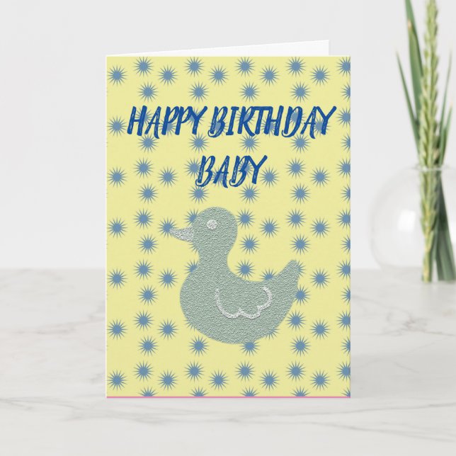 Tarjeta de felicitación por cumpleaños de Baby Boy (Anverso)