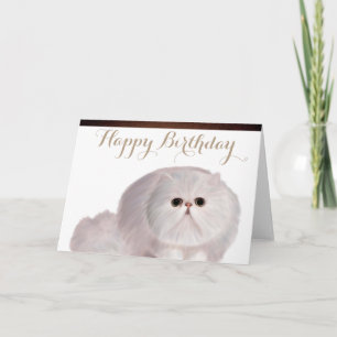 Tarjeta de felicitación por cumpleaños de gato