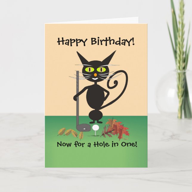 Tarjeta de felicitación por cumpleaños de golf (Anverso)