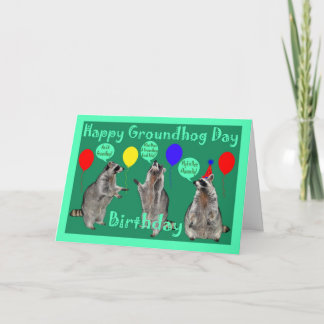 Tarjeta de felicitación por cumpleaños de Groundho
