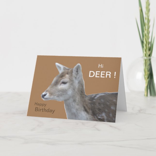 Tarjeta de felicitación por cumpleaños de Hi DEER (Anverso)
