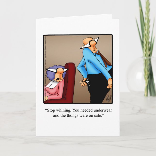 Tarjeta de felicitación por cumpleaños de Humor (Anverso)