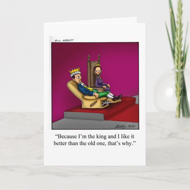 Tarjeta de felicitación por cumpleaños de Humor (Anverso)