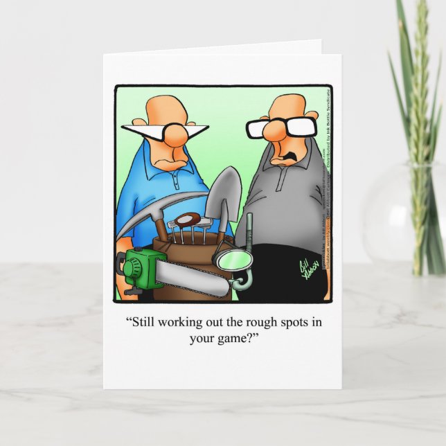 Tarjeta de felicitación por cumpleaños de Humor de (Anverso)
