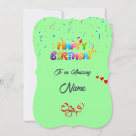 Tarjeta de felicitación por cumpleaños de personal