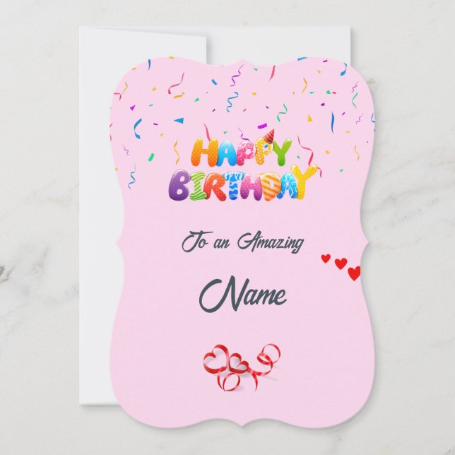 Tarjeta de felicitación por cumpleaños de personal (Anverso)