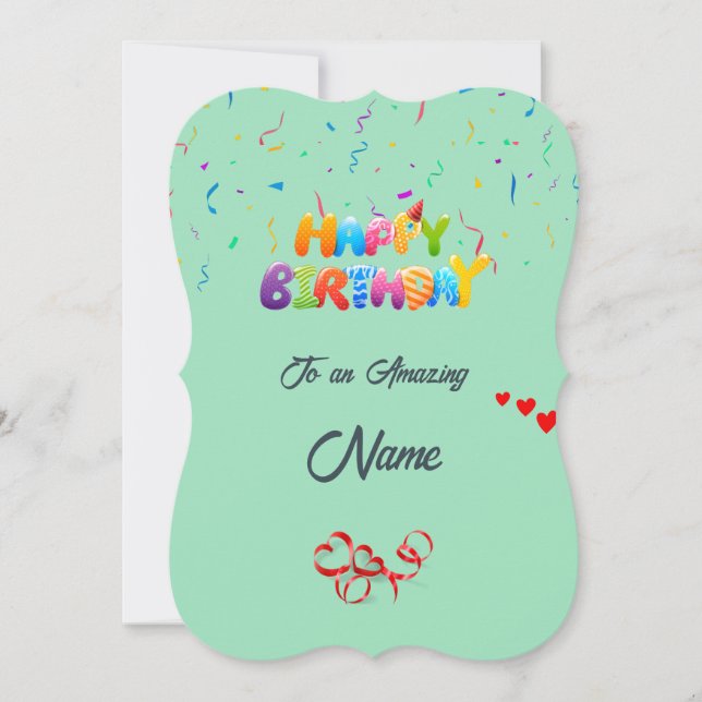 Tarjeta de felicitación por cumpleaños de personal (Anverso)