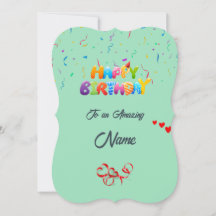 Tarjeta de felicitación por cumpleaños de personal