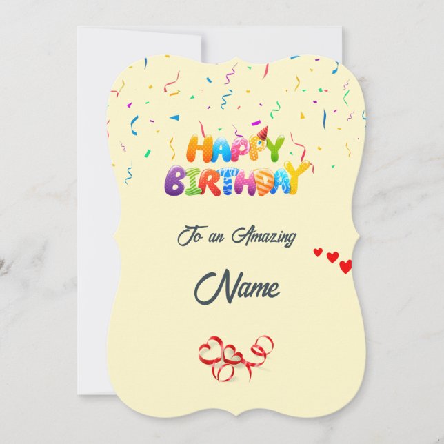 Tarjeta de felicitación por cumpleaños de personal (Anverso)