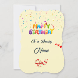 Tarjeta de felicitación por cumpleaños de personal
