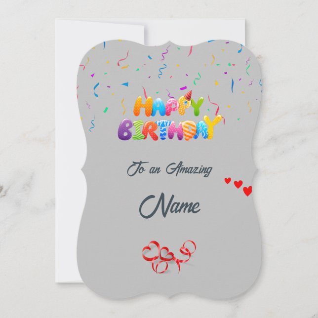 Tarjeta de felicitación por cumpleaños de personal (Anverso)