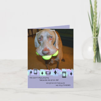 Tarjeta de felicitación por cumpleaños de Weimaran