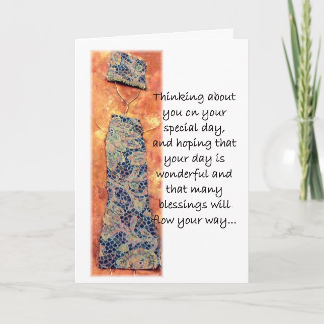 Tarjeta de felicitación por cumpleaños de Wire Art (Anverso)