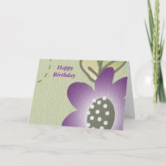 Tarjeta de felicitación por cumpleaños - Floral