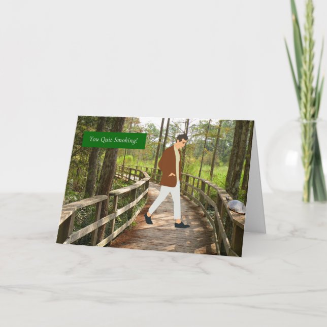 Tarjeta de felicitación por dejar de fumar masculi (Anverso)