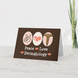 Tarjeta de felicitación por dermatología de amor p