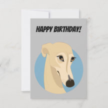 Tarjeta de felicitación por el cumpleaños Greyhoun