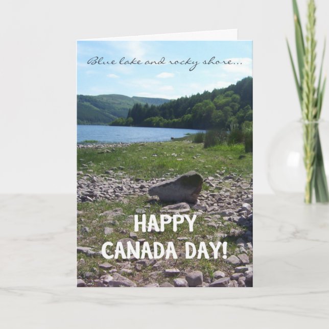 Tarjeta de felicitación por el Día de Canadá, Lago (Anverso)